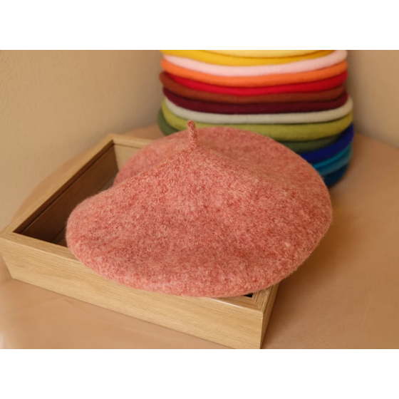 100% Wool Beret: Solid Color French Style Vintage Cap