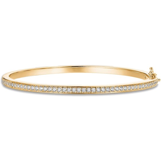 14K Gold Plated Cubic Zirconia Bangle Tennis Bracelets for Women | Classic Love Cuff Bangle Bracelets