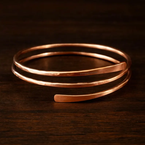 Pure Copper Healing Bracelet, Wrap Bangle, Gift for Women, Mothers Day Gift, Handmade Jewelry